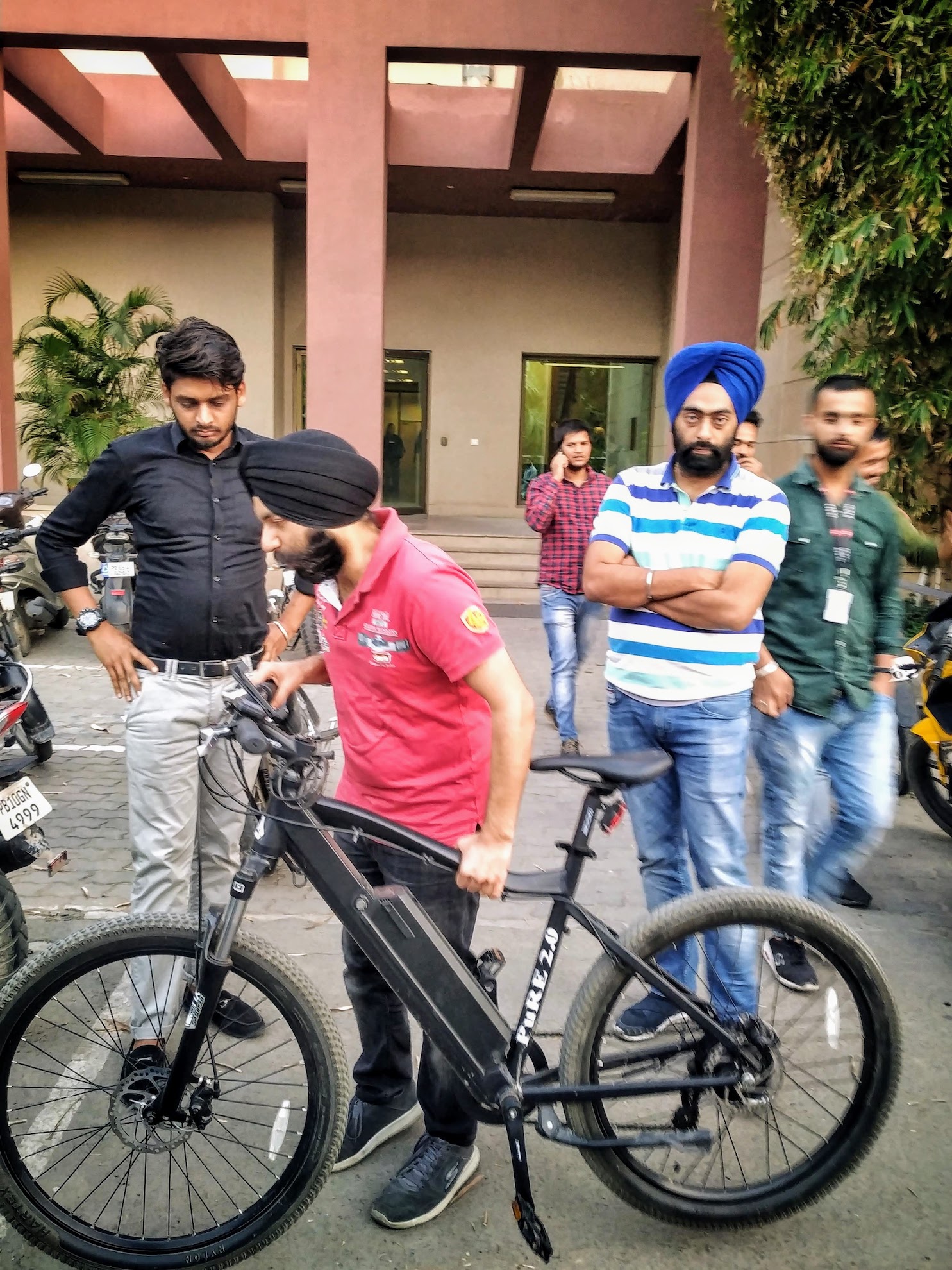 Arriving at work in style on an e-bike