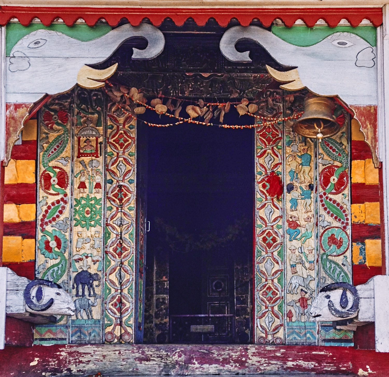 Bijli Mahadev temple carving and doors