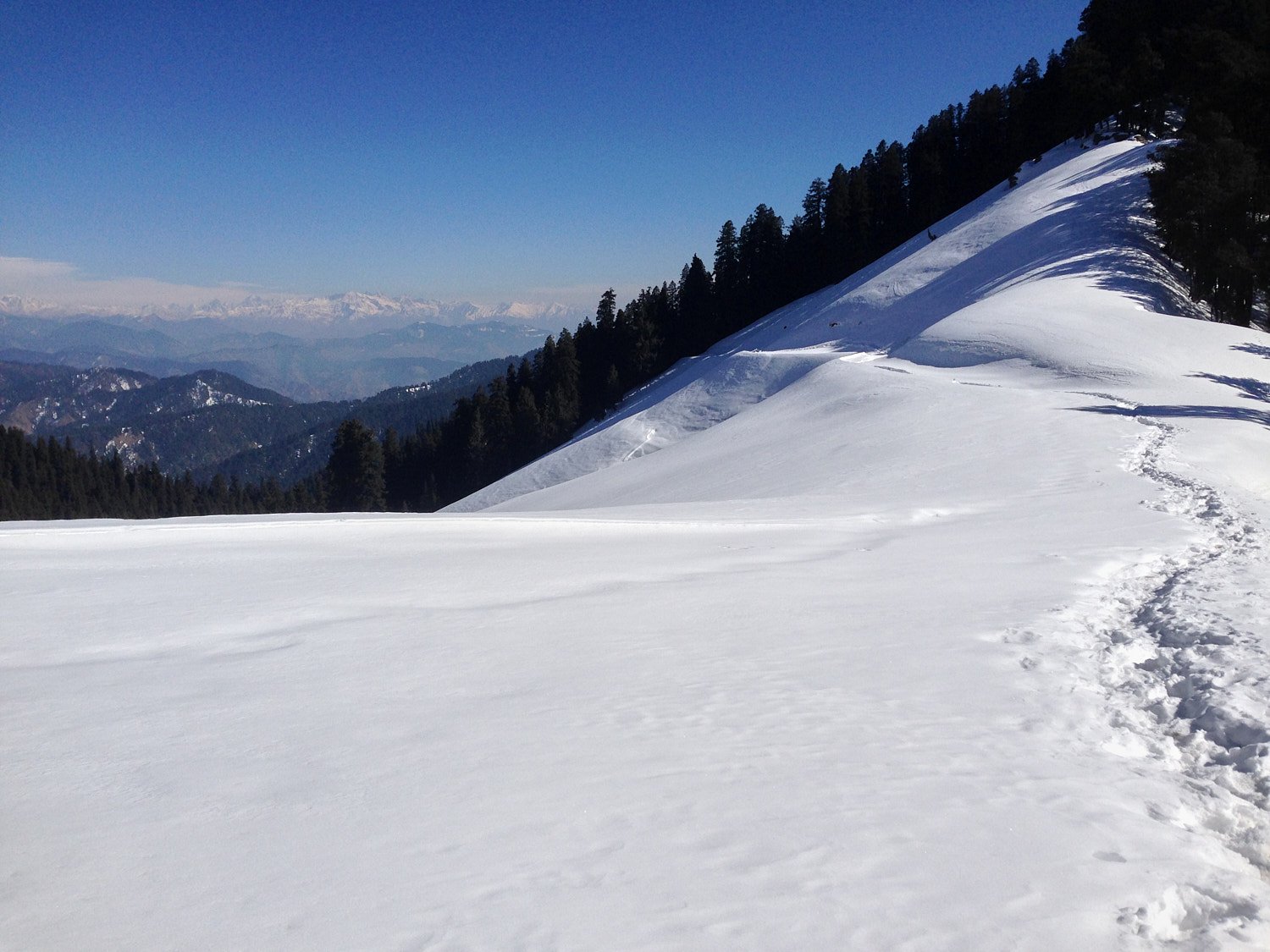 Janjehli to Shikari Mata Temple winter trek route looks like this